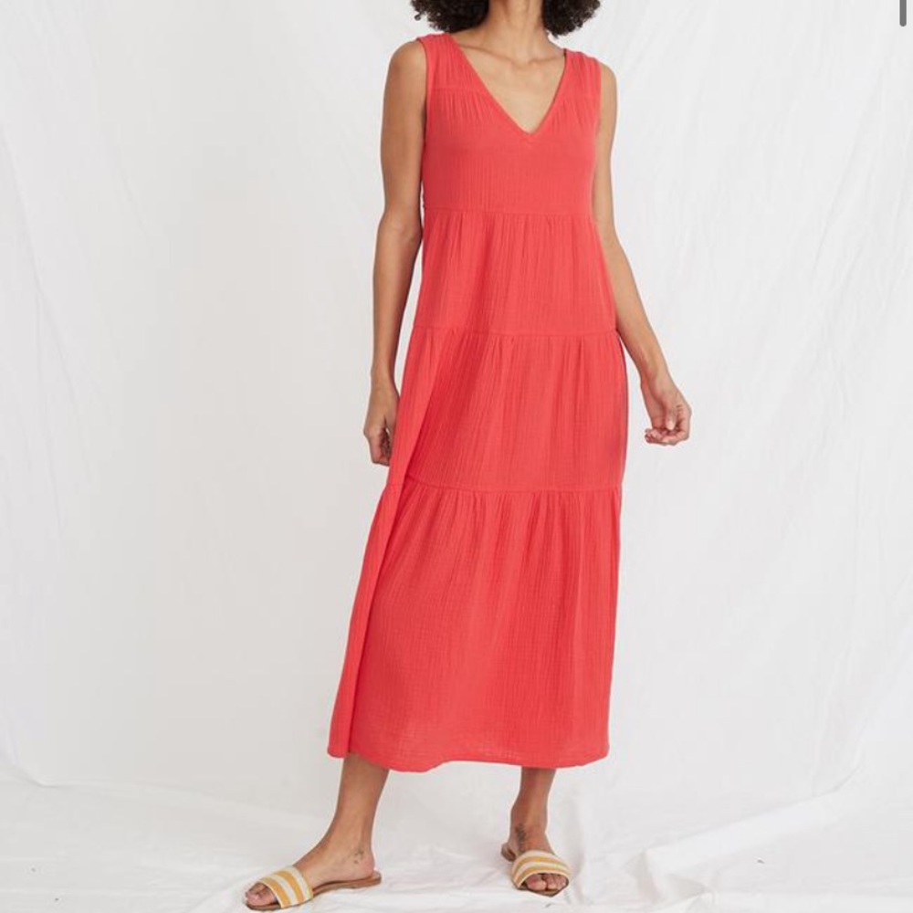 ✧⋆Marine Layer✧ Corinne Maxi Dress in Poppy Red